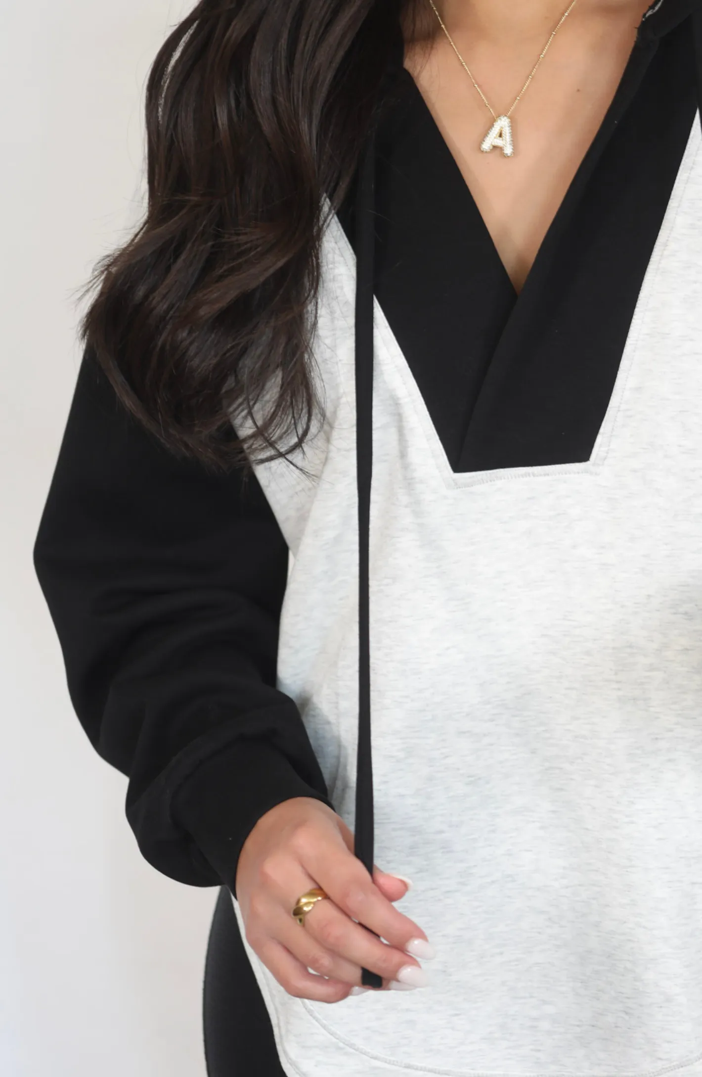 Why Not Now Grey and Black Scuba Hoodie