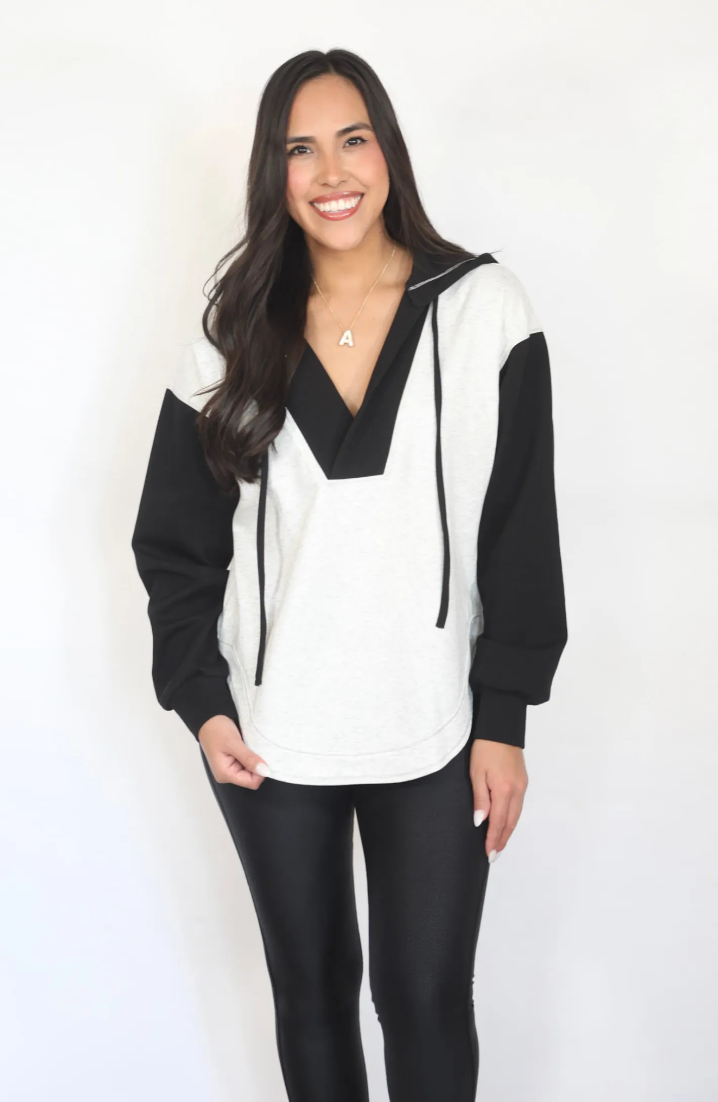 Why Not Now Grey and Black Scuba Hoodie