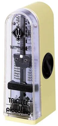 Wittner Taktell Piccolino Metronome - Ivory White Plastic - No Bell