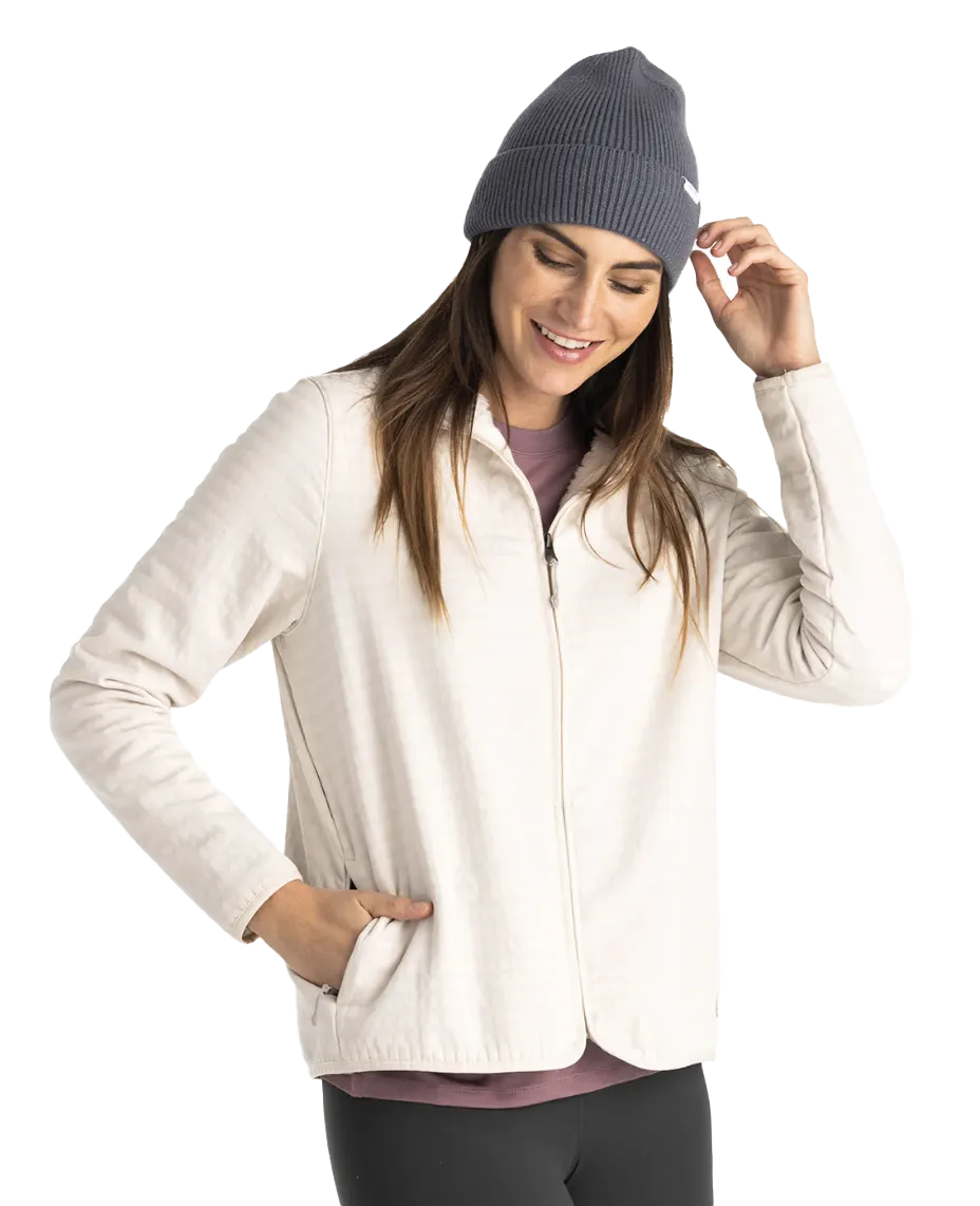Ws Gridback Fleece Jacket Stone