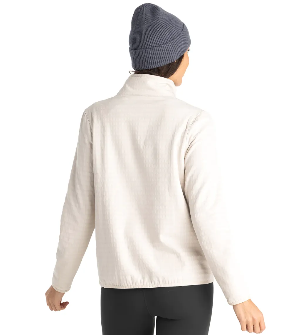 Ws Gridback Fleece Jacket Stone
