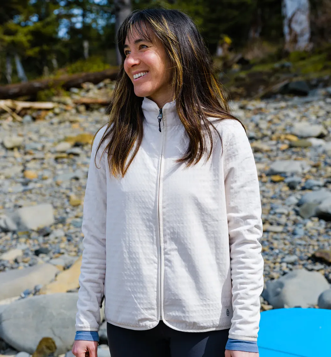 Ws Gridback Fleece Jacket Stone